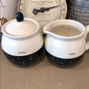 Rae Dunn Black Polka Dot Scoop & Pour